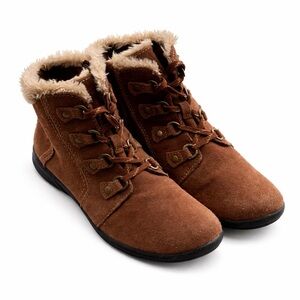 Earth Origins Crowley Women’s Brown Suede Faux Fur Ankle Boots Size 9M
